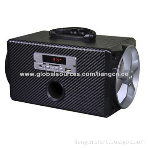 Modern design portable wooden speaker FM radio with Bluetooth optional